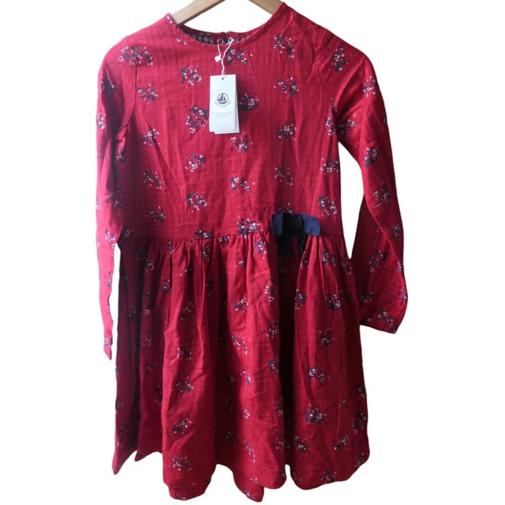 Petit bateau- Floral print ML dress long sleeve- Size 12 yrs-NWT